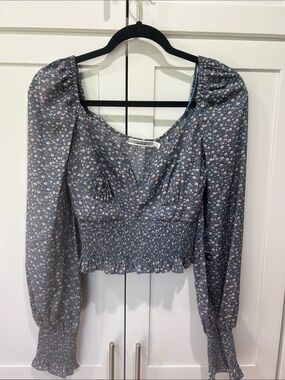Inmod brand cropped Floral Top